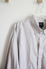 Jos. A. Bank Traveler Traditional Fit Gray Button Down Shirt | 18.5/35