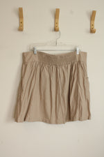 Old Navy Tan Linen Blend Skirt with Pockets | XL