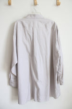 Jos. A. Bank Traveler Traditional Fit Gray Button Down Shirt | 18.5/35