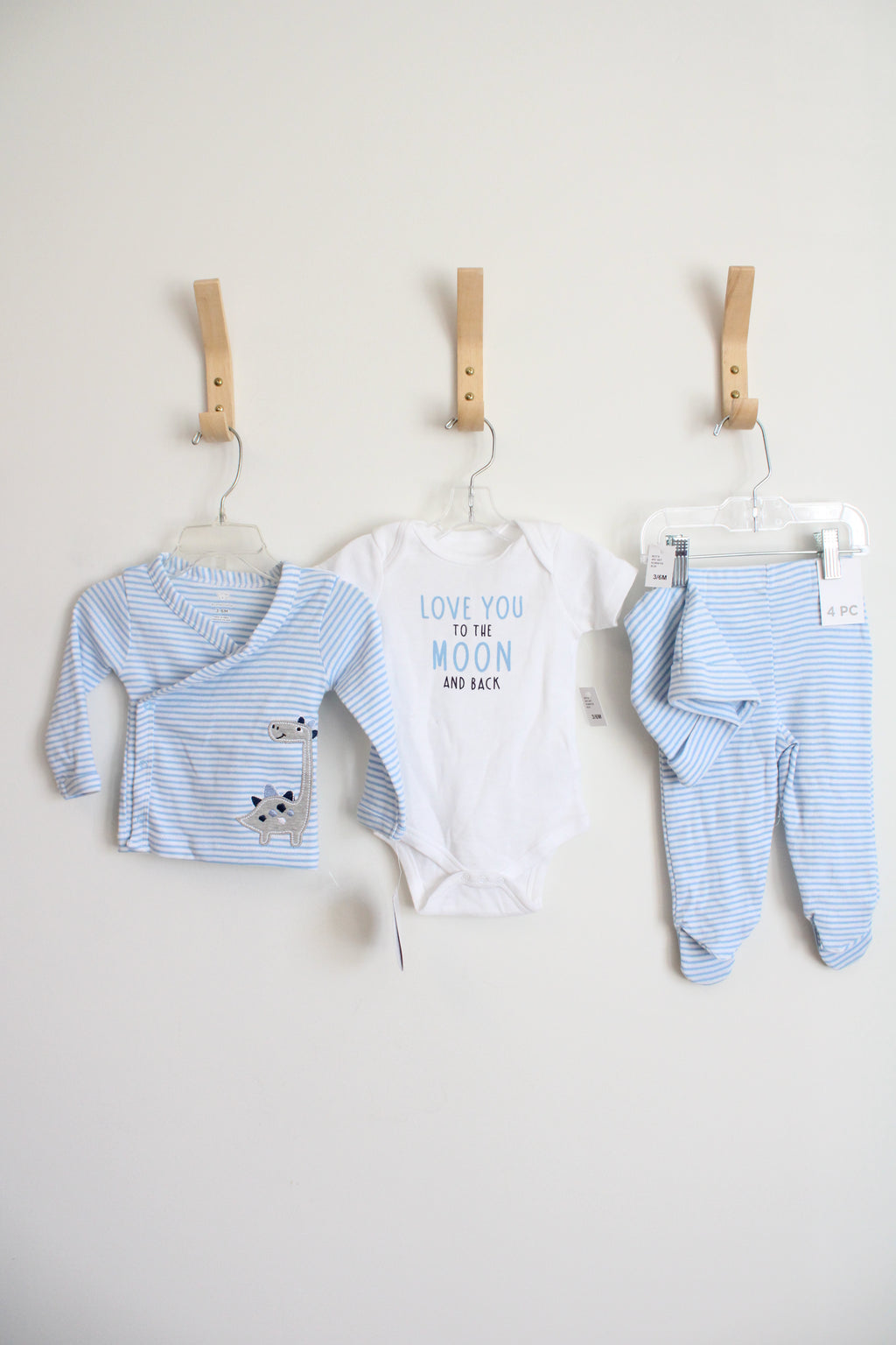NEW Koala Baby Blue & White 4-Piece Set | 3-6 MO