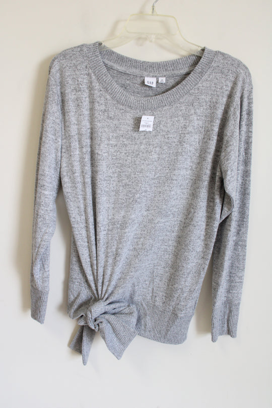 NEW Gap Gray Soft Bow Front Top | XS