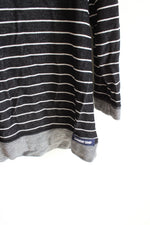 Lands' End Black & White Striped Top | M