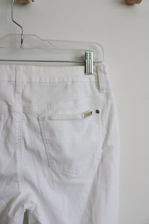 Chico's The So Slimming Girlfriend Ankle White Pants | 0.5R