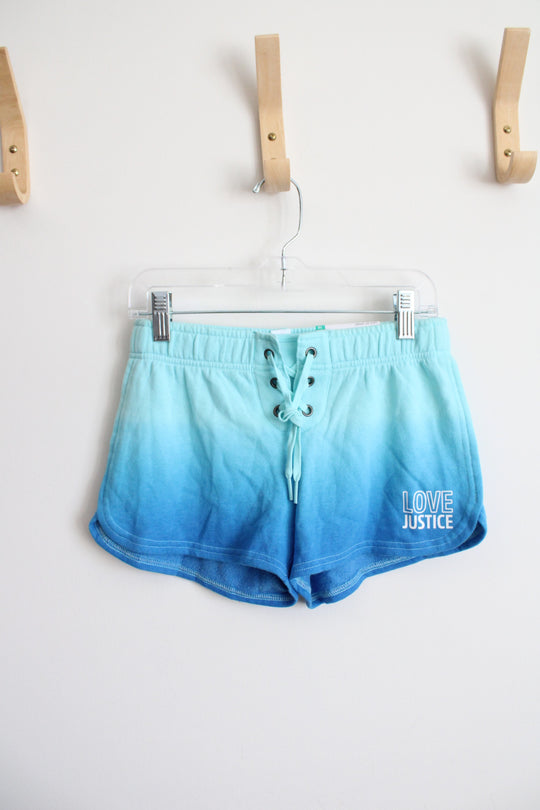 NEW Justice Active Blue Ombre Lace Up Shorts | Youth 10