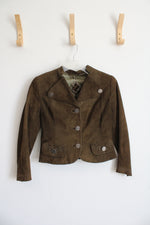 Vintage Brown Leather Suede Jacket | S