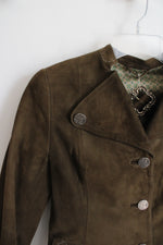 Vintage Brown Leather Suede Jacket | S