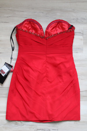 NEW Alyce Paris Red Strapless Dress | 8