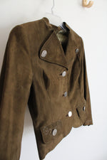 Vintage Brown Leather Suede Jacket | S
