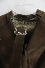 Vintage Brown Leather Suede Jacket | S