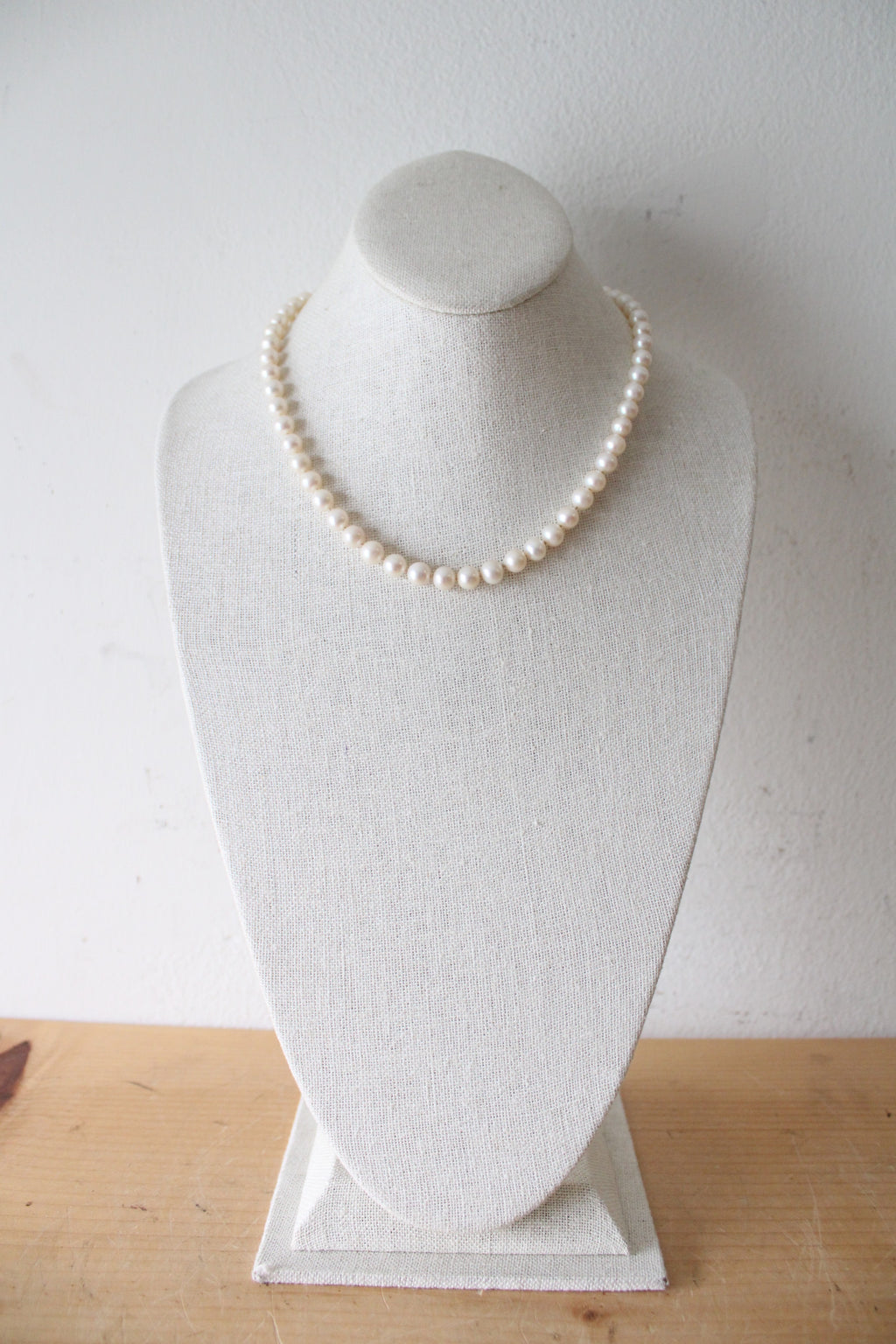 Genuine Ivory String Of Pearls Necklace