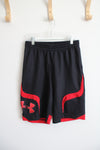 Under Armour Black & Red Basketball Shorts | Youth L