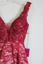 NEW Abby Paris Red Sequined Lace Dress | 4