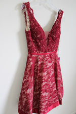 NEW Abby Paris Red Sequined Lace Dress | 4