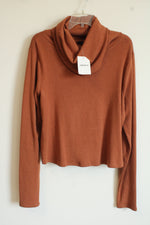 NEW Forever 21 Terracotta Orange Knit Turtleneck Sweater | 2X
