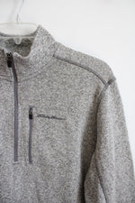 Eddie Bauer Gray Heathered 1/4 Zip Sweatshirt | 2XL