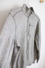 Eddie Bauer Gray Heathered 1/4 Zip Sweatshirt | 2XL