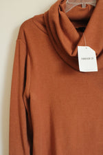 NEW Forever 21 Terracotta Orange Knit Turtleneck Sweater | 2X