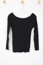 NEW Old Navy Black Ribbed Knit Long Sleeved Top | XS
