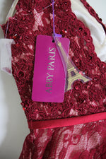 NEW Abby Paris Red Sequined Lace Dress | 4