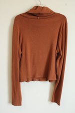 NEW Forever 21 Terracotta Orange Knit Turtleneck Sweater | 2X