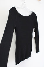 NEW Old Navy Black Ribbed Knit Long Sleeved Top | XS