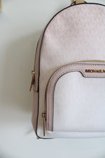 Michael Kors Signature Logo Jaycee Ombre Pink Medium Backpack