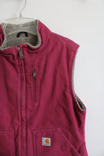 Carhartt Pink Sherpa Lined Vest | M