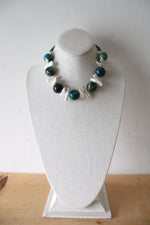 Genuine Baroque Pearl African Turquoise Large Statement Beaded Necklace