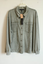 NEW Jane + Delancey Light Sage Long Sleeved Button Down Shirt | 2X