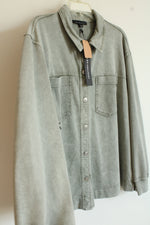 NEW Jane + Delancey Light Sage Long Sleeved Button Down Shirt | 2X