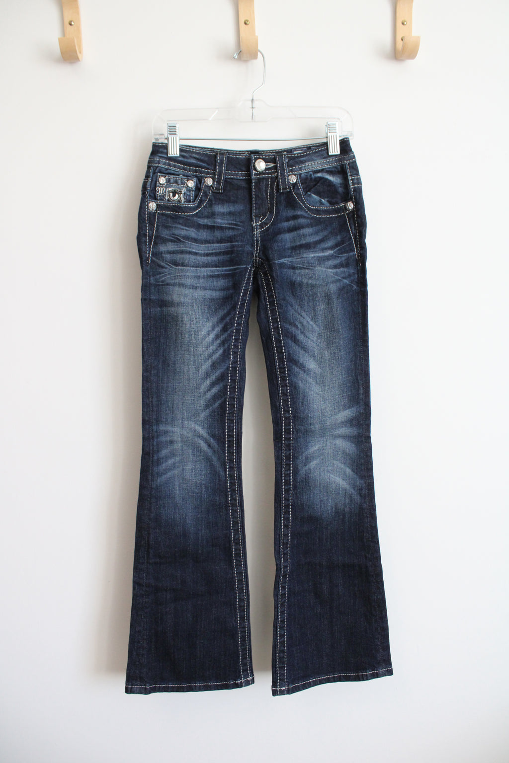 Miss Me Sequined & Embellished Bootcut Jeans | Youth 8