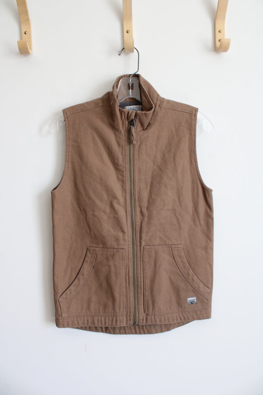 Ocean Coast Brown Fleece Lined Vest | M