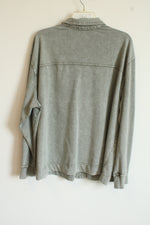 NEW Jane + Delancey Light Sage Long Sleeved Button Down Shirt | 2X