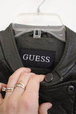 Guess Green Vegan Leather Jacket | M