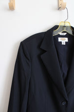 Talbots Petites Navy Wool Blend Blazer | 14