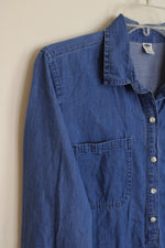 Old Navy Denim Long Sleeve Shirt Dress | L