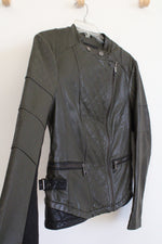 Guess Green Vegan Leather Jacket | M