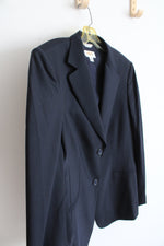 Talbots Petites Navy Wool Blend Blazer | 14