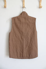 Ocean Coast Brown Fleece Lined Vest | M
