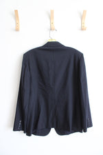 Talbots Petites Navy Wool Blend Blazer | 14