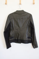Guess Green Vegan Leather Jacket | M