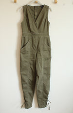 Venus Olive Green Denim Jumpsuit | 6