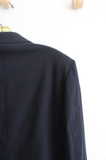 Talbots Petites Navy Wool Blend Blazer | 14