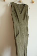 Venus Olive Green Denim Jumpsuit | 6