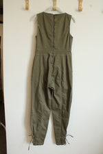 Venus Olive Green Denim Jumpsuit | 6