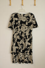 S.L. Fashions Tan and Black Printed Dress | 18W