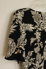 S.L. Fashions Tan and Black Printed Dress | 18W