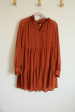 1. State Terracotta Orange Chiffon Tiered Dress | M