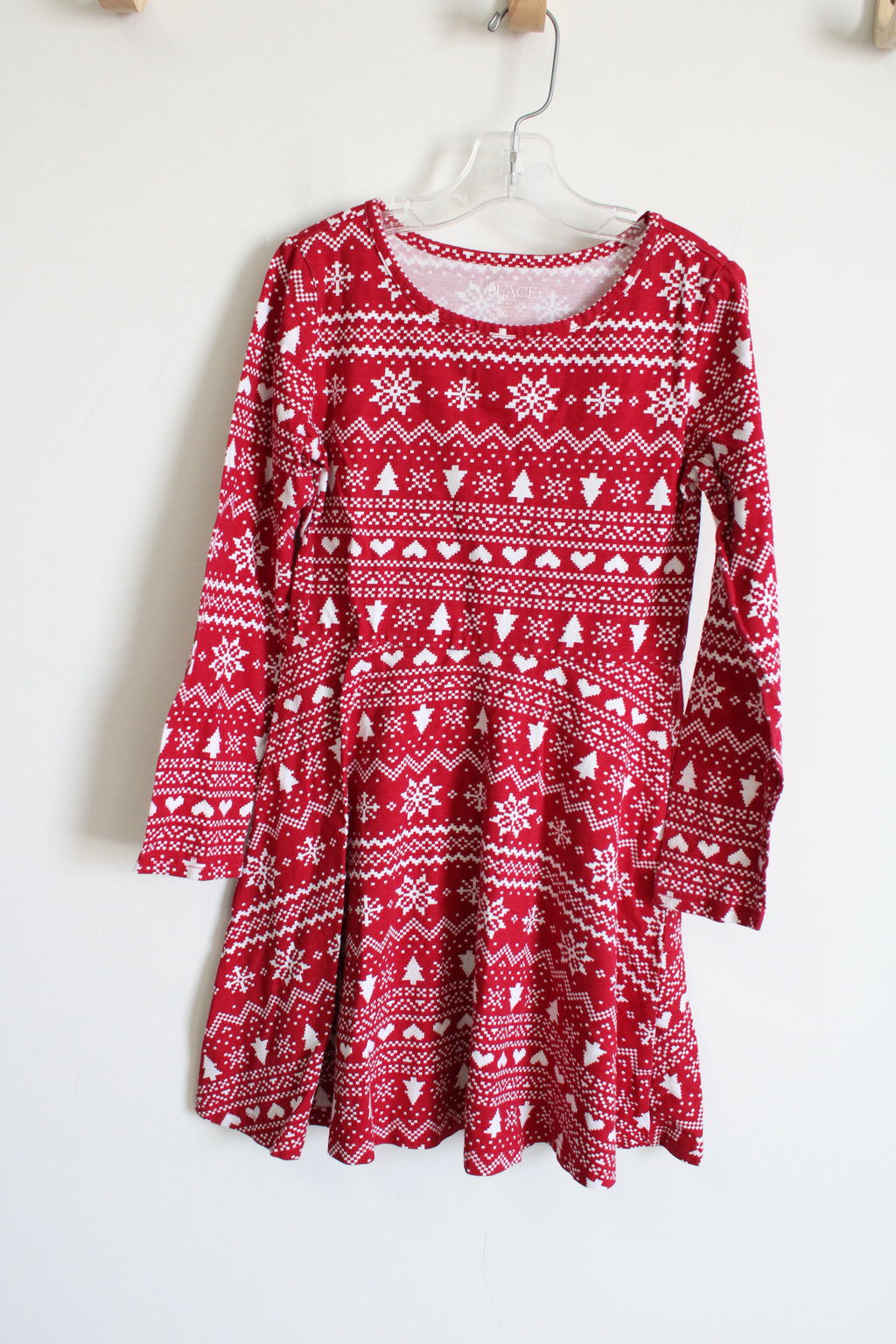 Children's Place Red Christmas Dress | 7/8