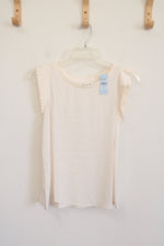 NEW LOFT Cream Butterfly Sleeve Tank | XXS Petite